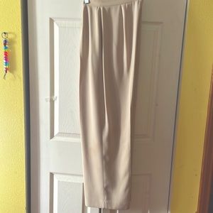 2 piece pant suit beige